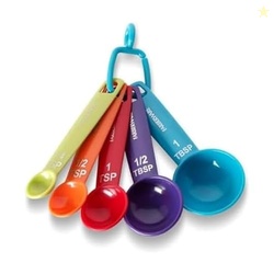 Farberware Set of 5 Measuring Spoons, Perfect for Measuring Both Wet a