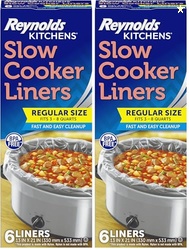 Reynolds Kitchens Slow Cooker Liners, Regular (Fits 3-8 Quarts), 6 Cou