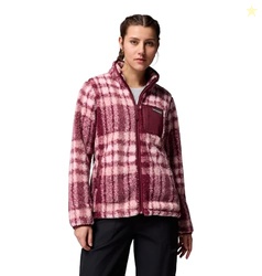 Columbia Womens West Bend Print Full Zip II, Rich Wine Herringplaid, M