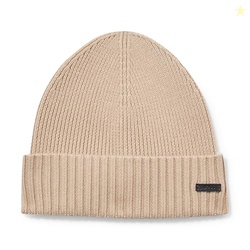 BOSS Fati Ribbed Knit Hat, Milky Way, One Size