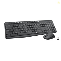 Logitech MK235 Wireless Keyboard and Mouse Combo for Windows, 2.4 GHz 