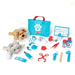 Melissa & Doug Examine and Treat Pet Vet Play Set, 24-Piece Animal Doc