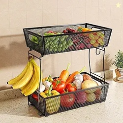 2 Tier Fruit Basket Bowl 