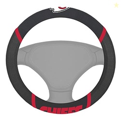 FANMATS 21374 Kansas City Chiefs Embroidered Steering Wheel Cover