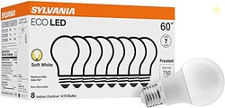Sylvania ECO LED Light Bulb, A19 60W Equivalent, Efficient 9W, 7 Year,