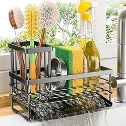 Cisily Sink Caddy Sponge Holder for Kitchen 