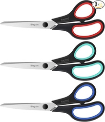 iBayam 3-Pack 8 Heavy Duty Scissors 
