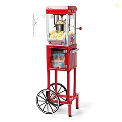 Nostalgia Popcorn Maker Machine - Professional Cart With 2.5 Oz Kettle
