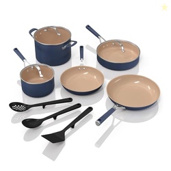 Ninja Ceramic Cookware Set, Extended Life 11-Piece Kitchen Cookware Se