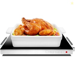 Chefman Compact Glasstop Warming Tray with Adjustable Temperature Cont