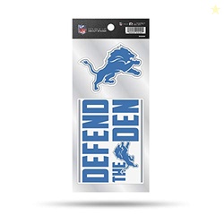 Rico Industries NFL Detroit Lions Double Up Die Cut 2-Piece Sticker Sh