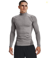 Under Armour Men's ColdGear Armour Compression Mock, Charcoal Light He