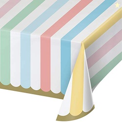 Creative Converting Pastel Celebrations Paper Tablecloth, 1 ct