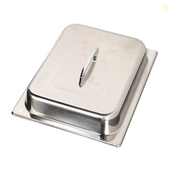 Winco Half Size Dome Cover with Handle,Stainless Steel,Medium