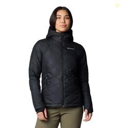 Columbia Womens Heavenly Hooded Puffer Jacket, Black, Large
