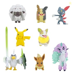Pokemon Figure Battle Ready! 8-Pack Toy Set - Sword and Shield - 4.5" 