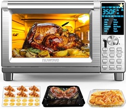 Nuwave Bravo Air Fryer Toaster Smart Oven, 12-in-1 Countertop Convecti