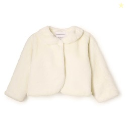 Amazon Essentials x Sofia Grainge Baby Girls' Faux Fur Jacket, Ivory, 