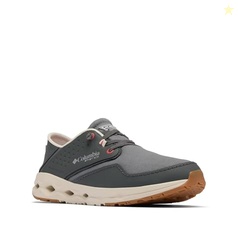 Columbia Mens Bahama X Relaxed, Grill/Sunset Red, 9.5