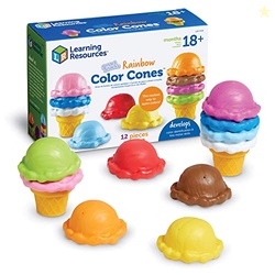 Learning Resources Smart Snacks Rainbow Color Cones - Ice Cream Toy Sc
