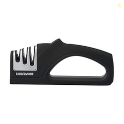 Farberware Edgekeeper 3 Stage Handheld Kitchen Knife Sharpener, Black