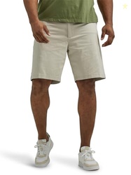 Lee Men's Big & Tall Extreme Motion Flat Front Short, Stone, 46