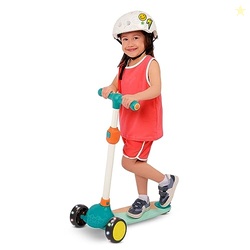 B. toys  Wood Kids Scooter  Adjustable Height & Light  Up Wheels  Soli