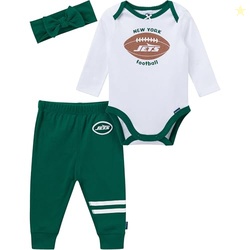 Gerber NFL Team Baby Girls' 3-Piece Onesie Bodysuit, Pants & Headband 