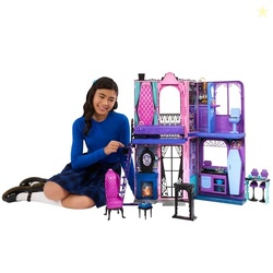 Monster High Boo-tique Hotel Doll House, Foldable Playset with Spooky 