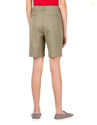 Dickies Girl Big Girls' Flexwaist Slim Fit Flat Front Short, Desert Sa