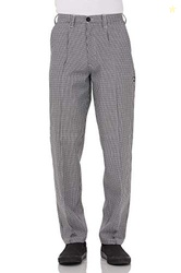 Chef Works Men's Basic Chef Pants, Small Check, 38