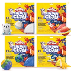 Play-Doh Air Dry Clay Bundle, 4 Squishy Air-Dry Clays in 4 Colors, Art