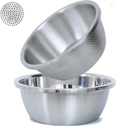 304 Stainless Steel Microporous Colander(2PC)