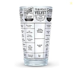 Genuine Fred Fred GOOD MEASURE Cocktail Recipe Glass, Hangover
