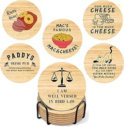 Coasters for Drinks with Schitts TV Themed, Set of 6