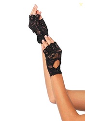 Leg Avenue Women's Keyhole Lace Fingerless Gloves Costume Accessories,