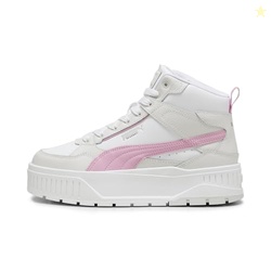 Puma Women's Karmen II Idol Mid, Puma White-Mauve Mist-Feather Gray, 8