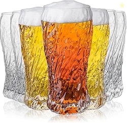 Tall Beer Glasses, Set of 8