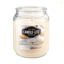 Candle-lite Scented Candles, Creamy Vanilla Swirl Fragrance, One 18 oz