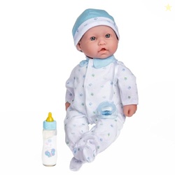 JC Toys, La Baby 16-inch Blue Washable Soft Body Boy Baby Doll with Ac