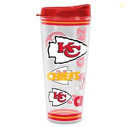 Rico Industries NFL Football Kansas City Chiefs Double Wall 20oz Trita