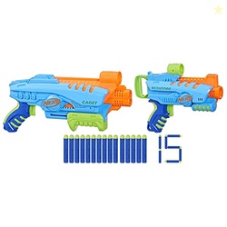 NERF Elite Junior Ultimate Starter Set, 2 Easy Play Blasters, 15 Darts