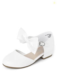 Gymboree,Girls,and Toddler Dressy Ballet Flat,White,2 Big Kid
