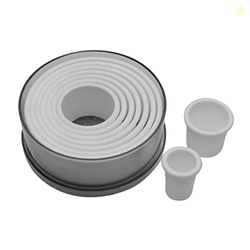 Ateco Plain Edge Round Cutter Set in Graduated Sizes, Durable, Food-Sa