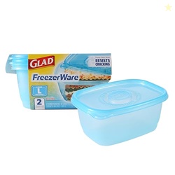 Gladware Freezerware Food Storage Containers, Large Rectangle Holds 64