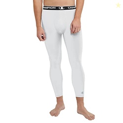 Champion Men's Leggings, Total Support Pouch 3/4 Compression Leggings,