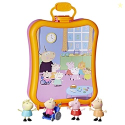 Peppa Pig Peppa's Club Friends Carrying Case Playset, Includes 4 Figur