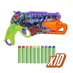 Nerf Teenage Mutant Ninja Turtles Blaster, 10 Elite Darts, Toy Foam Bl