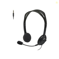 Logitech H111 Wired Headset, Stereo Headphones with Noise-Cancelling M