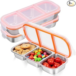 3 Pack Stainless Steel Snack Containers